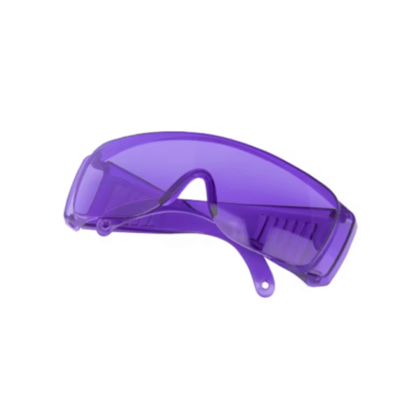 Protect your clients eyes with our LED safety glasses – High quality plastic Choose your perfect colour to match your brand aesthetics!