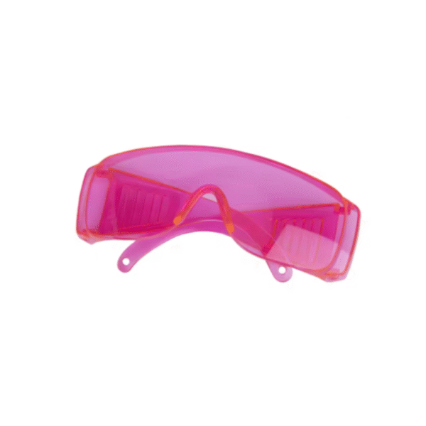 Protect your clients eyes with our LED safety glasses – High quality plastic Choose your perfect colour to match your brand aesthetics!
