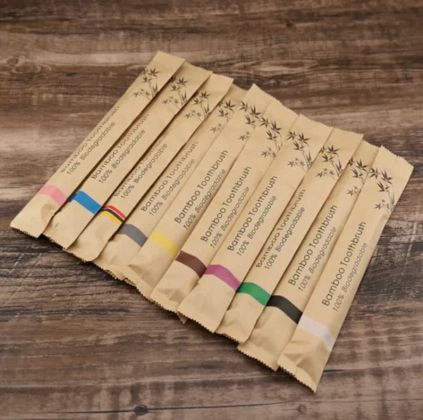 Bamboo biodegradable toothbrushes come individually wrapped, perfect for aftercare packs! With your business name for added branding!