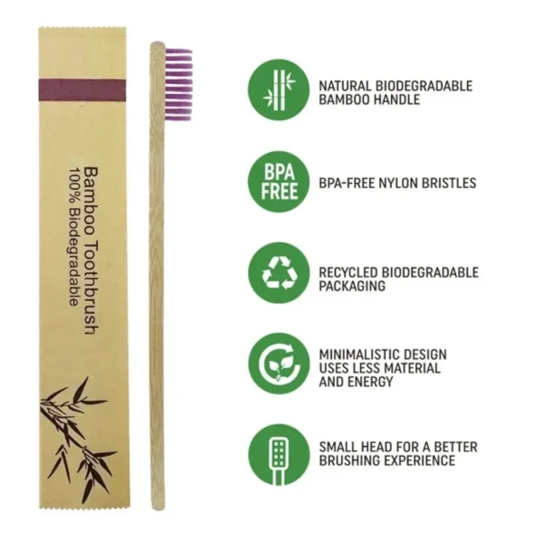 Bamboo biodegradable toothbrushes come individually wrapped, perfect for aftercare packs! With your business name for added branding!